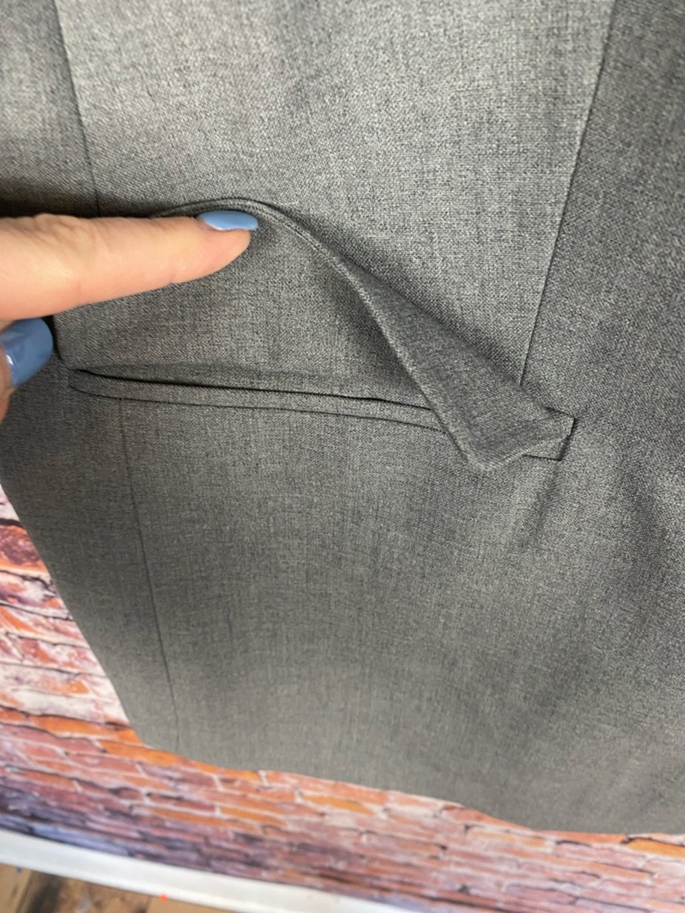 Kaffe Curve IDA Short Sleeve Grey Lightweight Classic Neutral Coat Blazer Sz 16 - Picture 10 of 16
